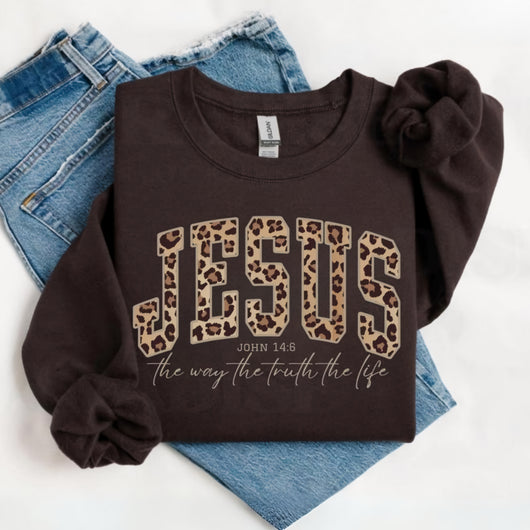 Jesus Cheetah Sweatshirt